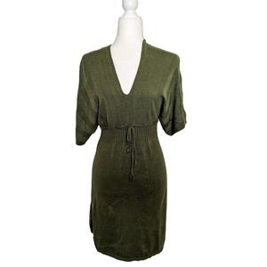 Max Studio Olive Green Sweater Dress. Size S